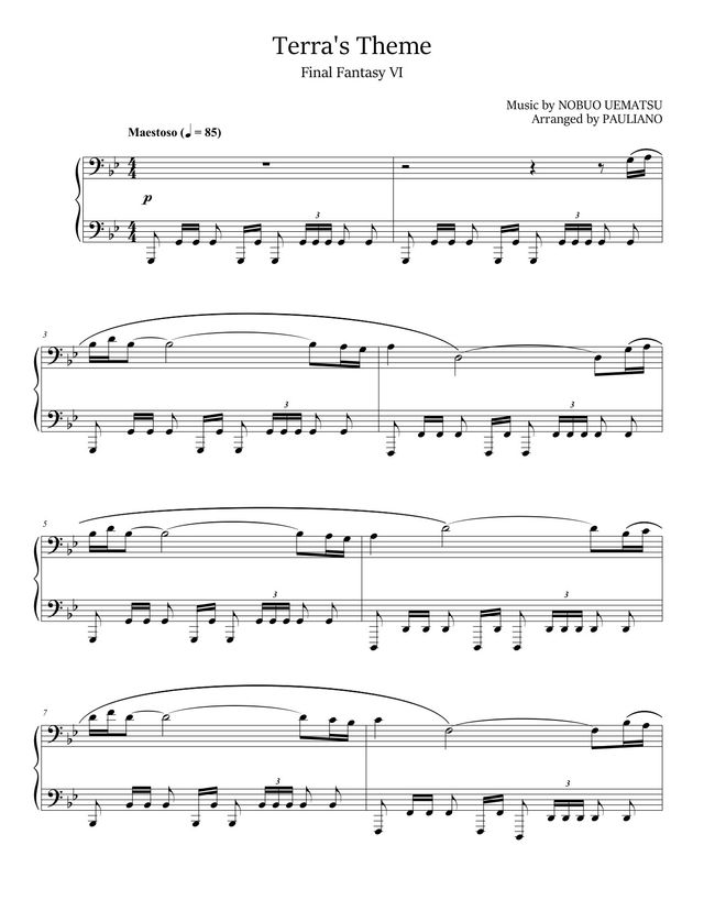 Terra's Theme sheet music cover