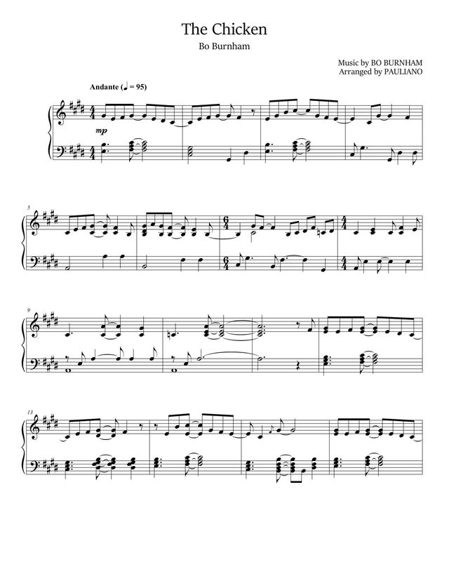 The Chicken sheet music cover