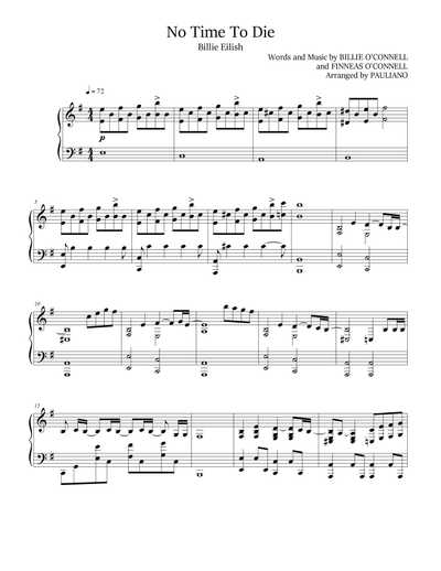 No Time To Die Sheet Music